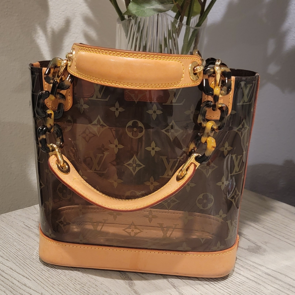 Louis Vuitton Transparent Monogram Tote in Brown and Tan